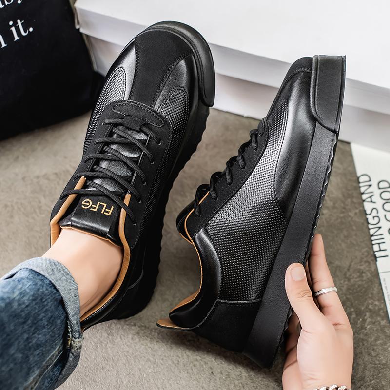 Retro Fashion Brown Men's Low Sneakers Breathable Flat Shoes Trainers Men Lace-up Casual Sneakers Big Size 45 Zapatillas Hombre