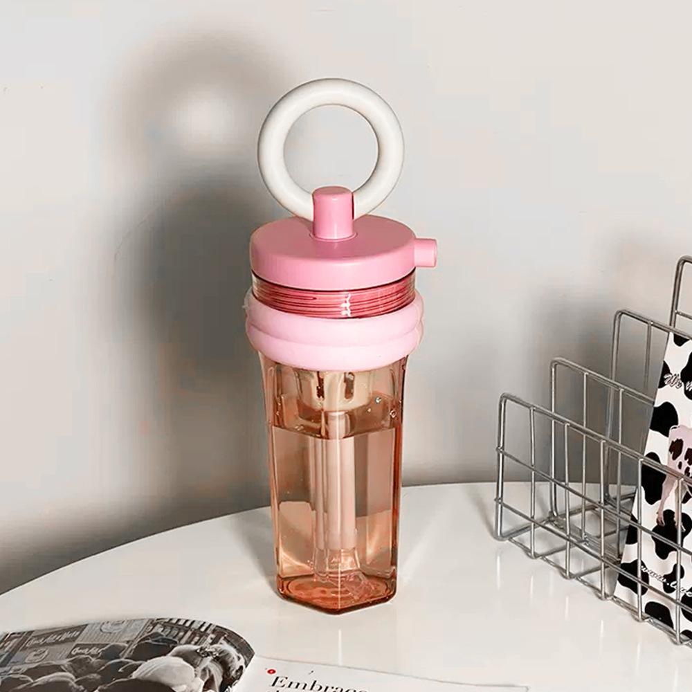 Portable Water Bottle Tea Strainers High Temperature Resistant Bottles with Straw