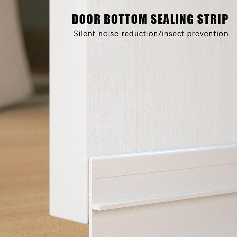 Door Seam Bottom Sealing Strip Soft Hard PVC Composite Insect Proof Dustproof Soundproof for Apartment Rental Home Use
