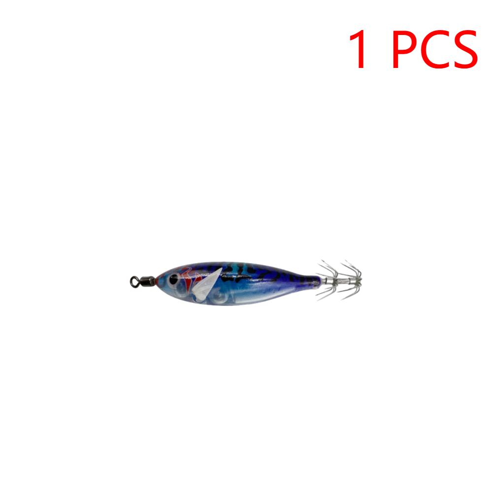5.7g/8cm Tintenfisch Anlockköder Doppelhaken Lebensechter Tintenfischhaken Angelzubehör Leuchtende Tintenfisch Jig Haken Angelzubehör