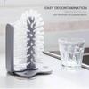 Lazy Cup Brush Glass Double-Sided Brush, Vertical Glass Bottle Creative Wall-Mounted Lazy Rotating Cleaner