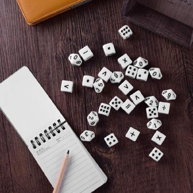 30 Stück/Packung 16 mm Acryl Mathematische Würfel Brettspiel Requisiten Lernspielzeug