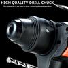 3 in 1 Multifunction Rechargeable Cordless Brushless Hammer Drill 100-240V Home Power Tools Impact Drill Household Drill