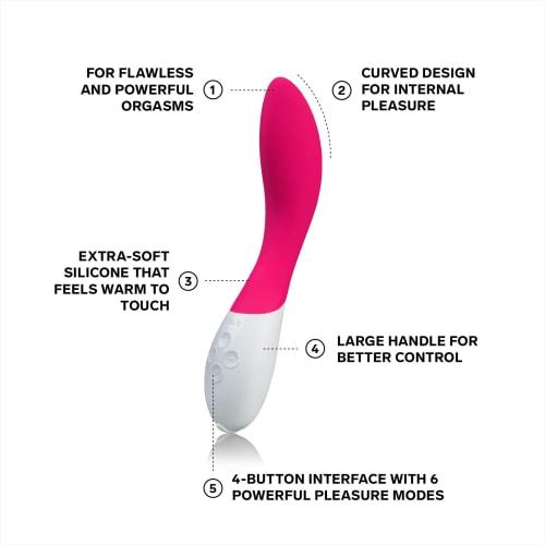 LELO MONA2 Vibrator for Women - Adult Goods for Women, G-spot Vibrators, Sex Toys, Dildos (Cerise)