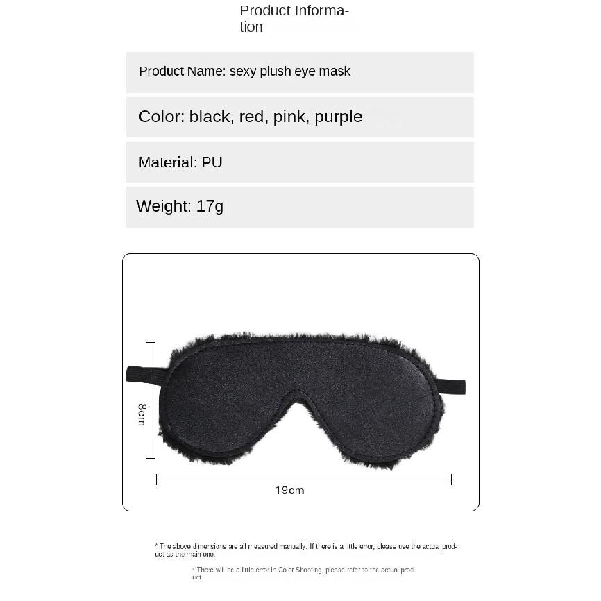 Fun Leather Plush Eye Mask Adult Fun Sex Products Couple Sex Toys SM