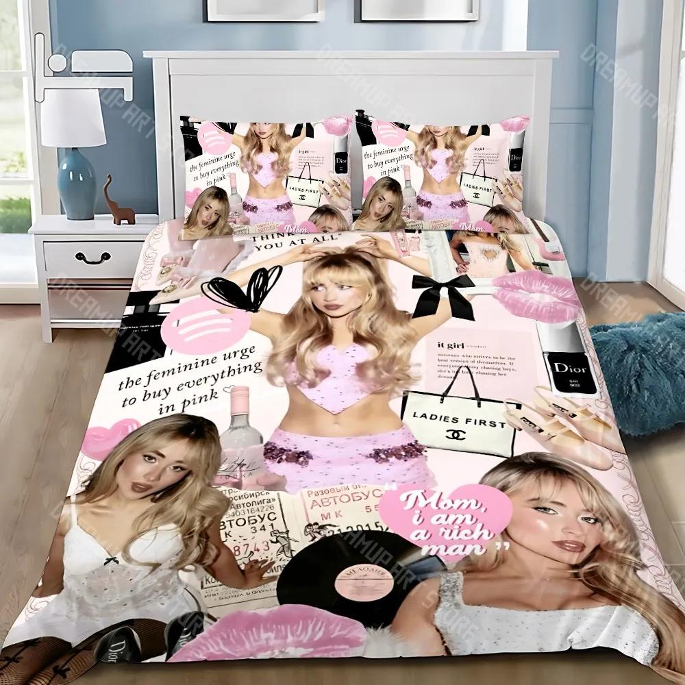 Singer Duvet Pillowcase Bedding Set Boy C-Carpenter Girl Bedroom Decoration Children Gift S-Sabrina Single Double Large Size - A