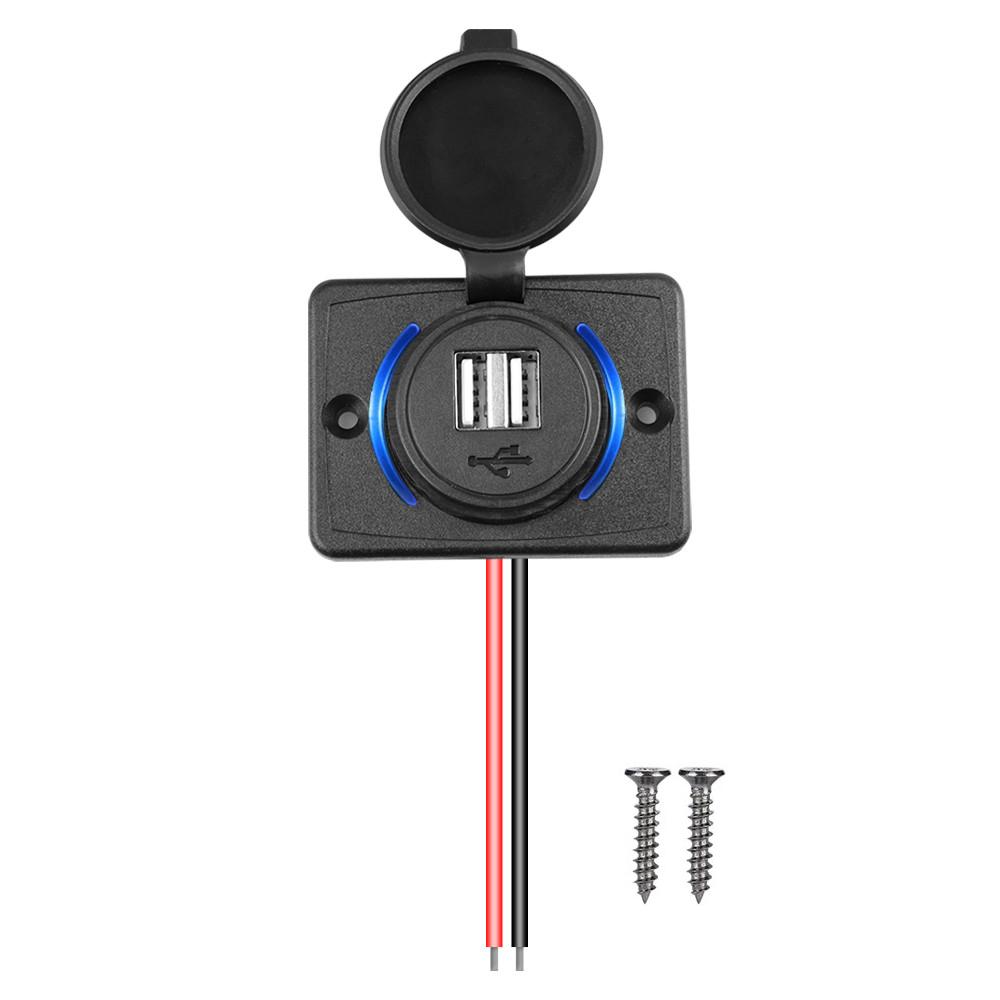 

Двойной USB 3.1A QC3.0 мотоцикл автомобильное зарядное устройство розетка телефон зарядное устройство адаптер панель для автомобиля 12 В 24 В лодка автобус кресло водонепроницаемый