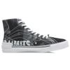 Li Ning Wave Canvas Hi Comfortable Slip Resistant Abrasion Resistant High top Skateboard Shoes Men's Black AECR011-2