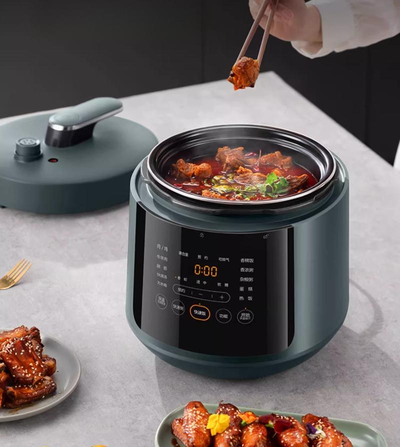 220V Electric Pressure Cooker 5L Reservation Rice Cooker Double Pot Steaming And Cooking Fully Automatic Multifunctional