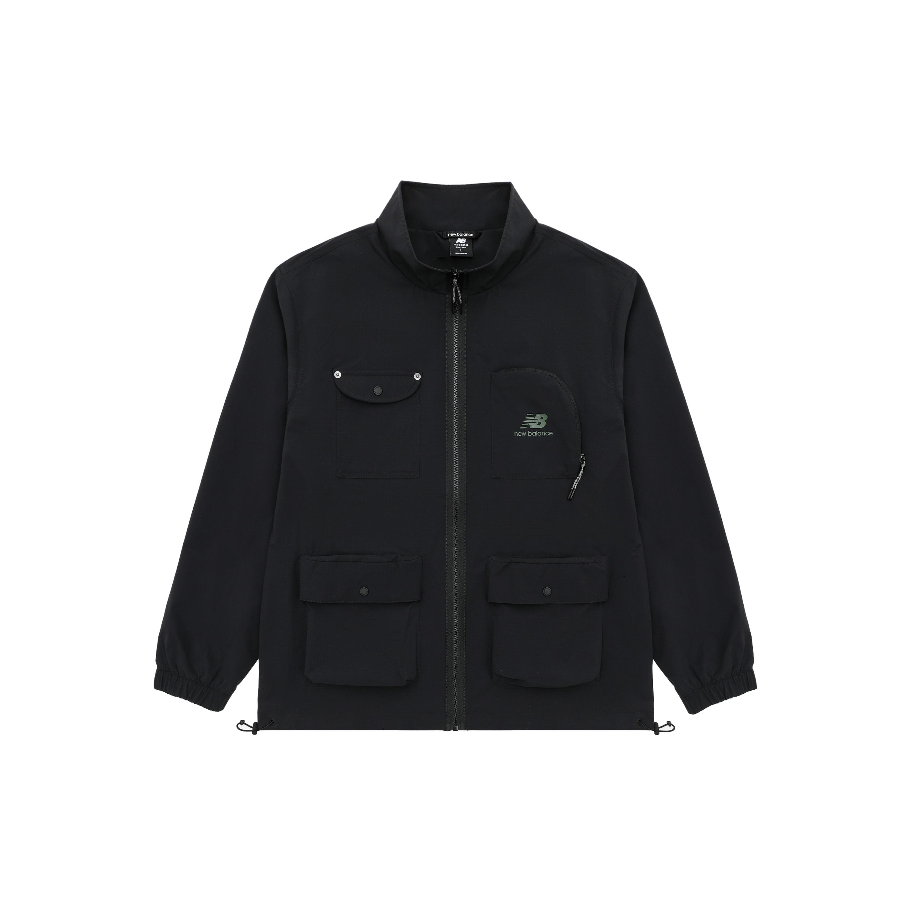 New Balance Logo Full-Zip Jacket Asia Sizing Black Men s AMJ31322-BK XL