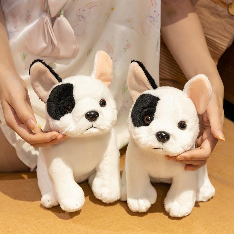 Cute Simulation French Bulldog Doll Plush Toy Puppy Dog Doll Child Companionship Soothing Doll