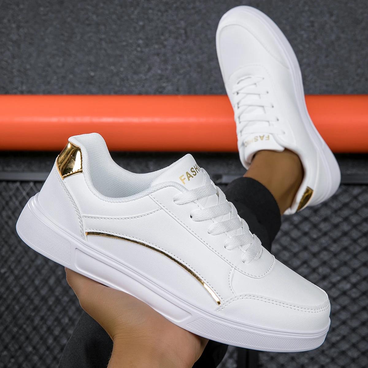 

Fashion White Shoes Casual Shoes for Men Comfortable White Sneakers Lightweight Walking Women Shoes Tenis Masculino Plus Size 36-45 36 белого золота