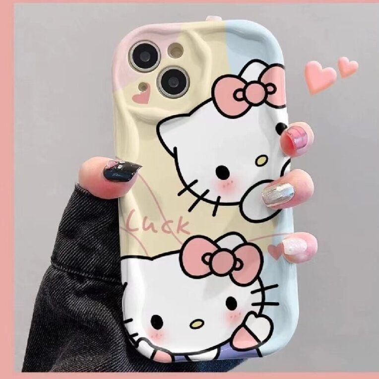 INS Kawaii Hello Kitty Casing For Xiaomi Redmi 15C 15 Note 15 Pro 14C 13C Note 14 13 12 Pro Plus A7 Pro 5G Trendy Phone Case