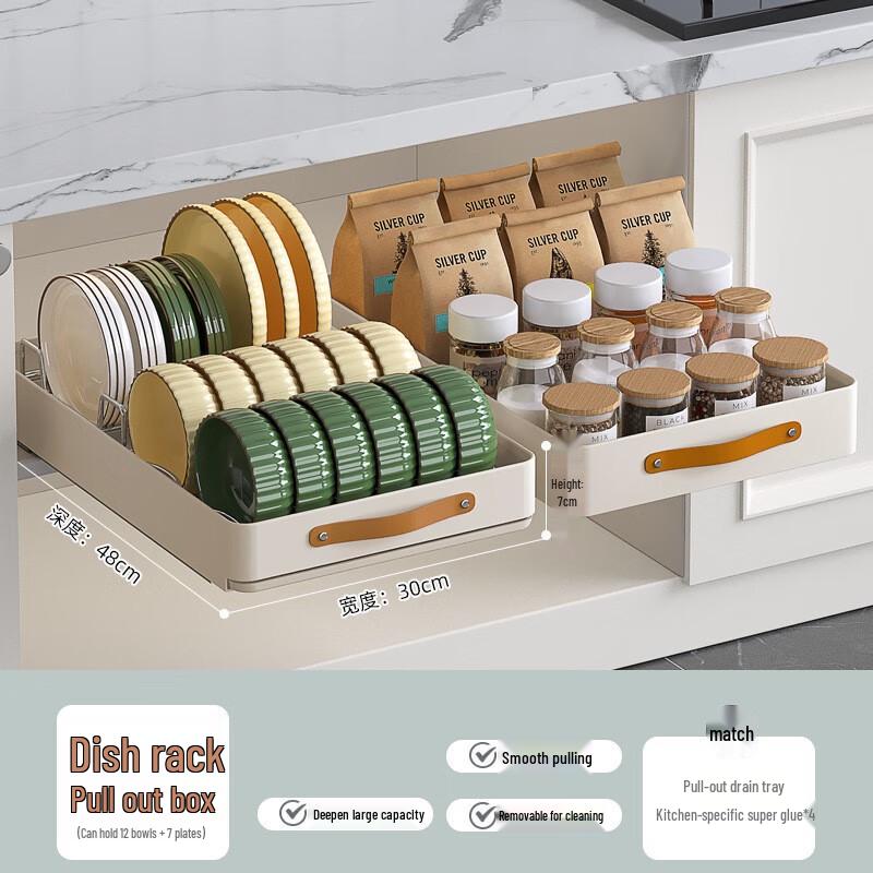 Zhishi Kitchen Cabinet Dish Drying Storage Rack