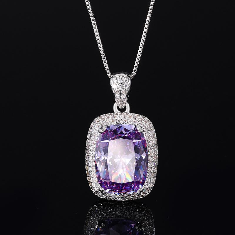 Jewelry Copper Bottom Gold-Plated Simulation Bird'S Nest Cut Purple Simple Set Female 12 * 16-10 * 12