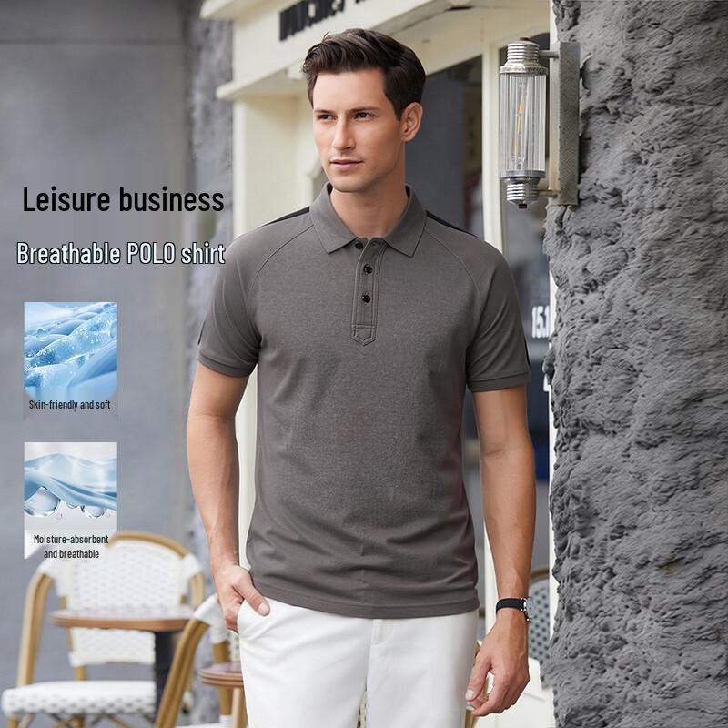 POLOMEISDO Men s Luxury Contrast Collar Polo Shirt 3XL