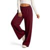 Women's Casual -Lined Wide Leg Sweatpants with Drawstring and Pockets for Everyday Wear