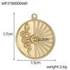 CARLIDANA Retro Geometric Jewelry Pendant Charms Stainless Steel Gold Plated Embossed Coin Moon Sun Jewelry Accessories Earrings