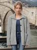 Autumn/Winter Women's Knit Cardigan with Stand-Up & Turn-Down Collar