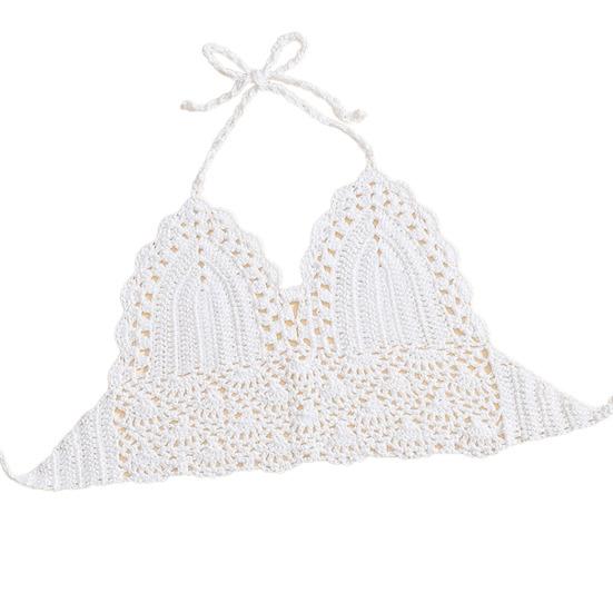 Costume de baie pentru femei Tricotat cu gât cu șalț Culoare uni Costume de baie scobit Monokini Costume de baie pentru femeie Sutien de înot de vară pentru plajă