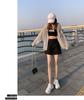 Women's Super High Waist Double Button Cuffed Denim Shorts - 2022 Spring/Summer, Slimming A-line Hot Pants, Trendy Style.