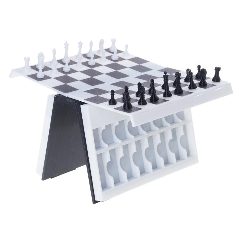 Инновационный складной набор шахмат в стиле книг Практичный дизайн для путешествий и хранения Образовательный шахматный набор для всех возрастов 1