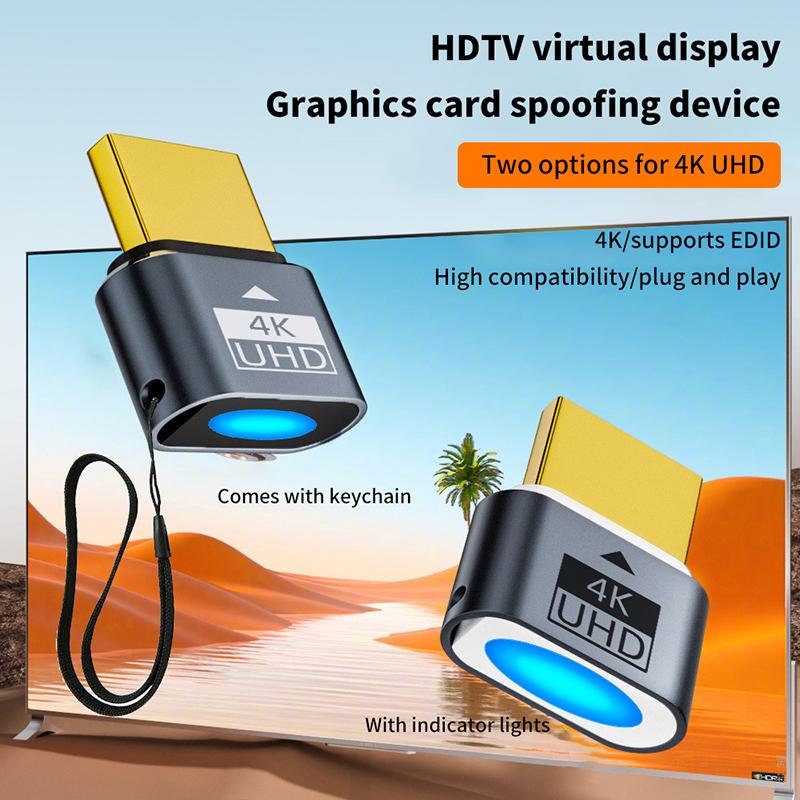 4K 60Hz Pc Graphic Card Cheater  Virtual Display For Laptop Desktop Gpu Testing Tools Tester Accessories Gaming Studio