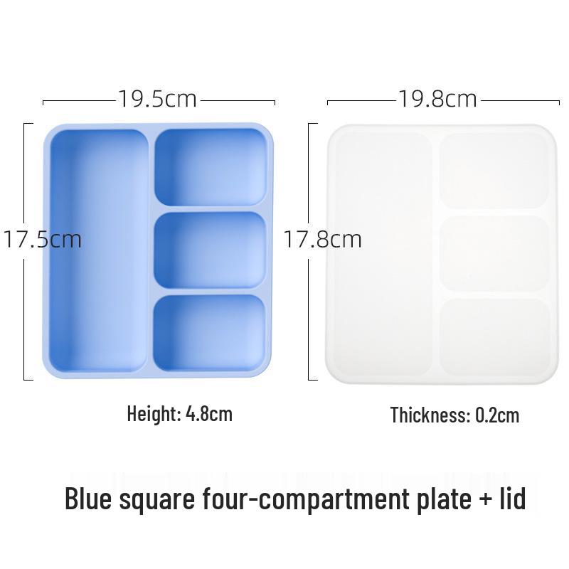 Silicone Suction Cup Placemat & Divided Plate Set for Babies & Toddlers - Includes Fork & Spoon, Food Grade & Heat Resistant.