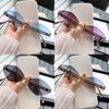 F Letter Fashion Frameless Sunglasses With Uv400 Protection For Street Style And Travel