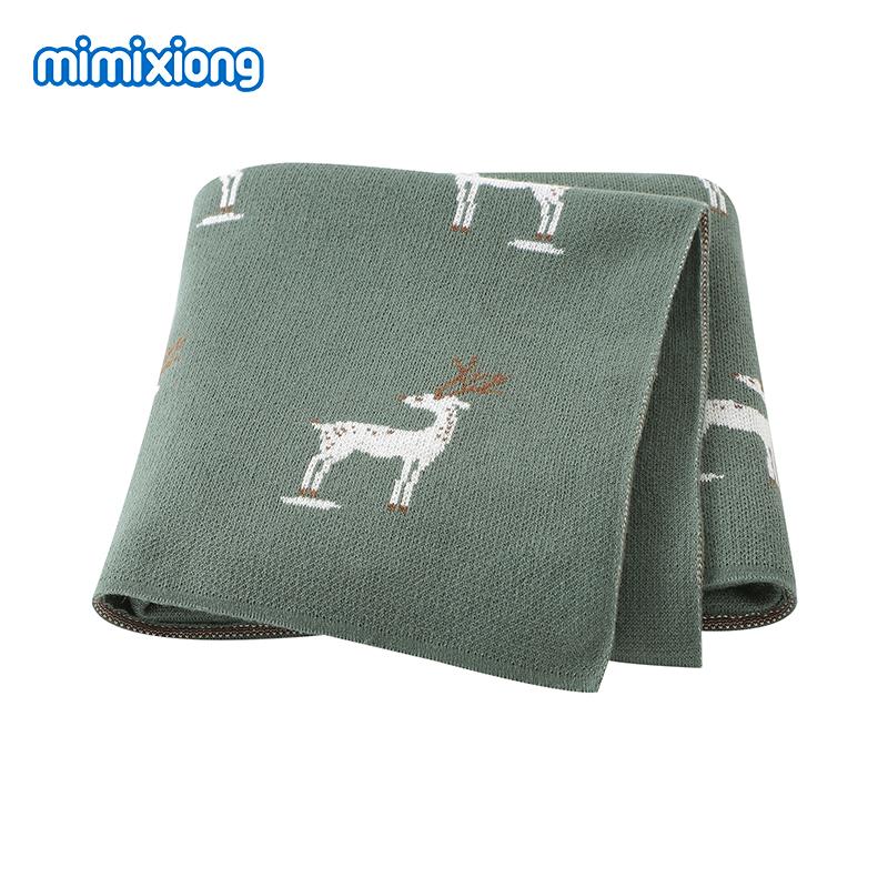 Baby Blankets Quilts 90*70cm Knitted Newborn Boys Girls Stroller Basket Swaddle Wrap Sleeping Sack Infant Cotton Bedding Covers