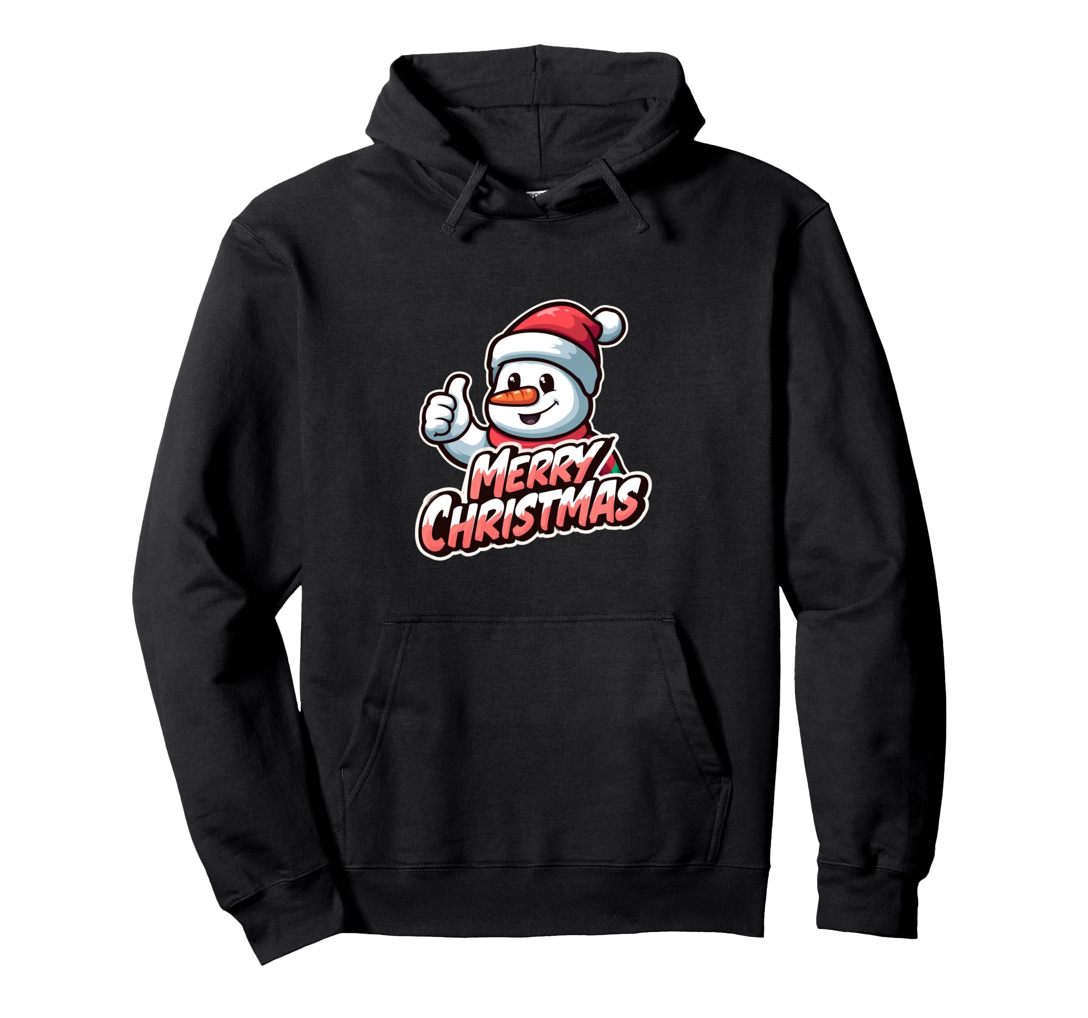 

Funny and cute snowman Christmas party hoodie чёрный
