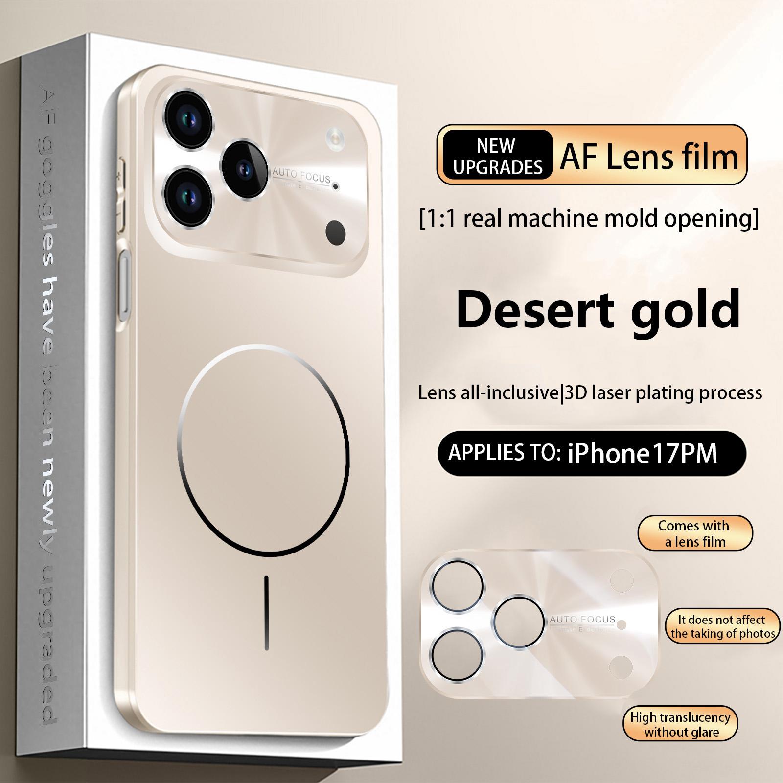 

Original Magsafe Magnetic Phone Case For iPhone 17 Air 16 15 14 13 Pro Max Glass Nano Crystal Lens Wireless Charge Cover iPhone17