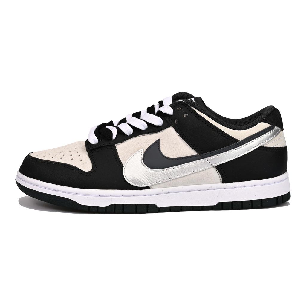 Nike Dunk Slip Resistant Abrasion Resistant Low top Skateboard Shoes Unisex Beige Black HV1800-101(Team6-)