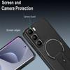 Carbon Fiber Invisible Stand Holder Built-in Magnetic Ring Case for Infinix Hot60 Pro + Hot 60 60i 40i 40 Pro Protection Cover
