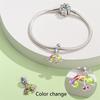 New 100% Copper Flower Chameleon Change Color Charms Beads Fit Pandachbracelets Diy Jewelry New Year'S Gift