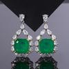 Jewelry, Jewelry, Stud Earrings, Colorful Treasures, Zircon, Red Sapphire, Fashion Women'S Earrings, Enamel Craftsmanship