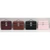 PU Material Cosmetic Bag Waterproof Large Capacity Travel Bag Aesthetic Pattern Lychee Pattern Bag Toiletry Storage