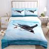 3pcs set Penguin Iceberg 1 Quilt Cover + 2 Pillowcases, All Seasons Bedroom Setting, Perfect for Home and Dorm Decor