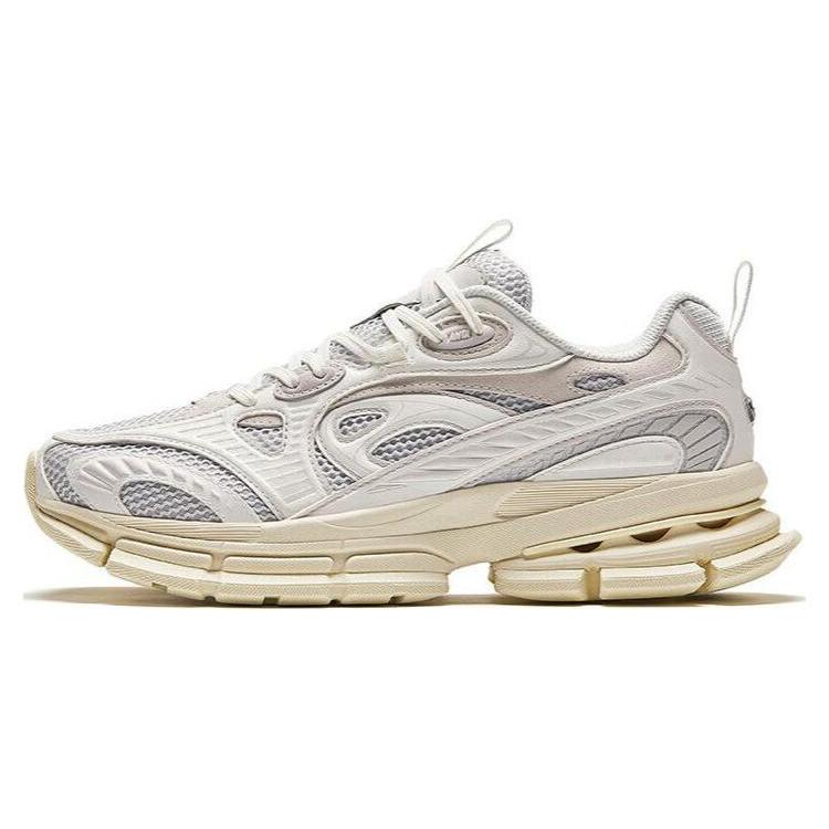 New Anta Champion Series Durable Breathable Low Top Running Shoes Men's Ecru 112418805A-2