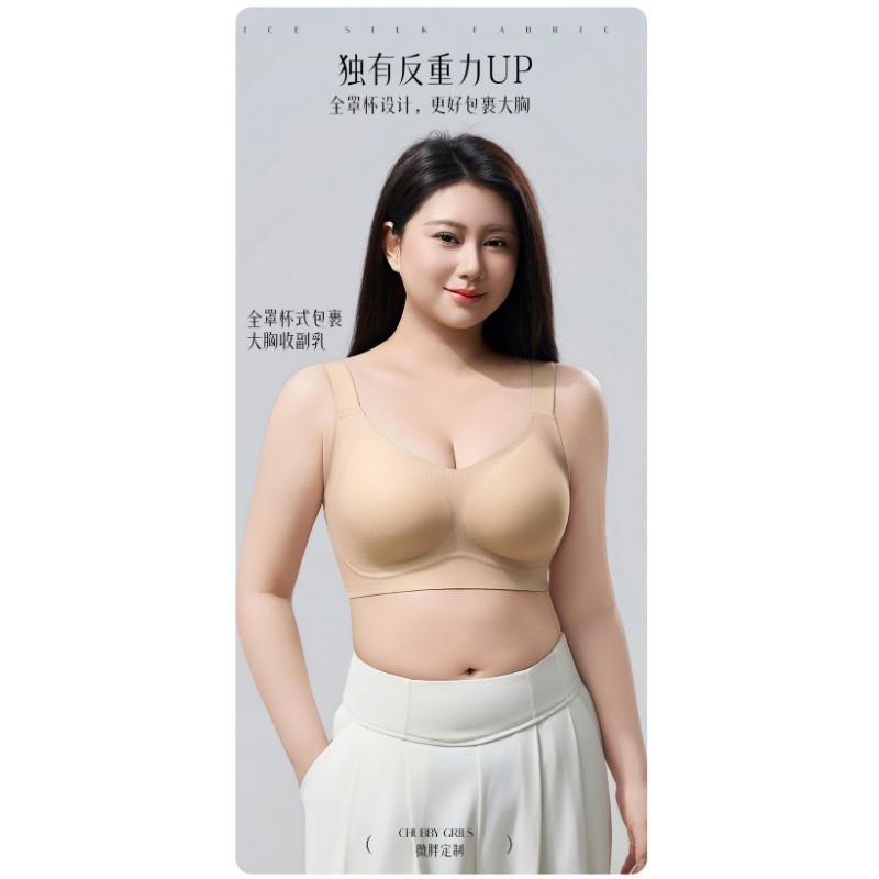 Women S Soft Support Wireless Push Up Bra Seamless Thin Cup Plus Size