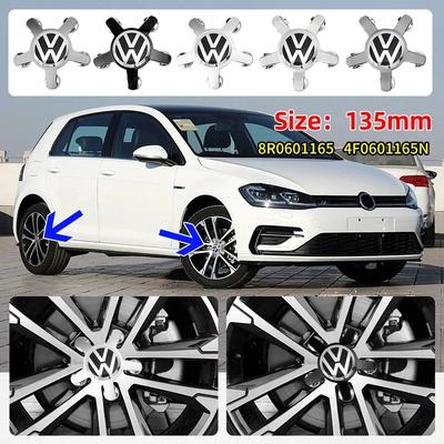 4 stk 135 mm 4F0601165N 8R0601165 Senterkopp til felg Bilnavkopp Passer Femkløverlogo For VW B5 B6 B7 POLO passat Golf MK5 jfutriyt3