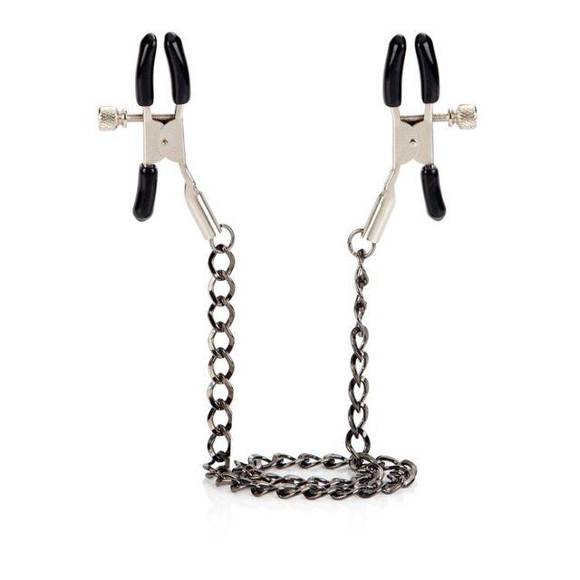 Female Labia Clitoris Nipple Clamp With Chain Stimulator Metal Long Nipple Clips Breast Bondage Restraint Slave Sex Toy