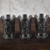 Creative Metal Wine Shot Glass Retro Egyptian Design Drinkware for Banquet Reception Wedding Party