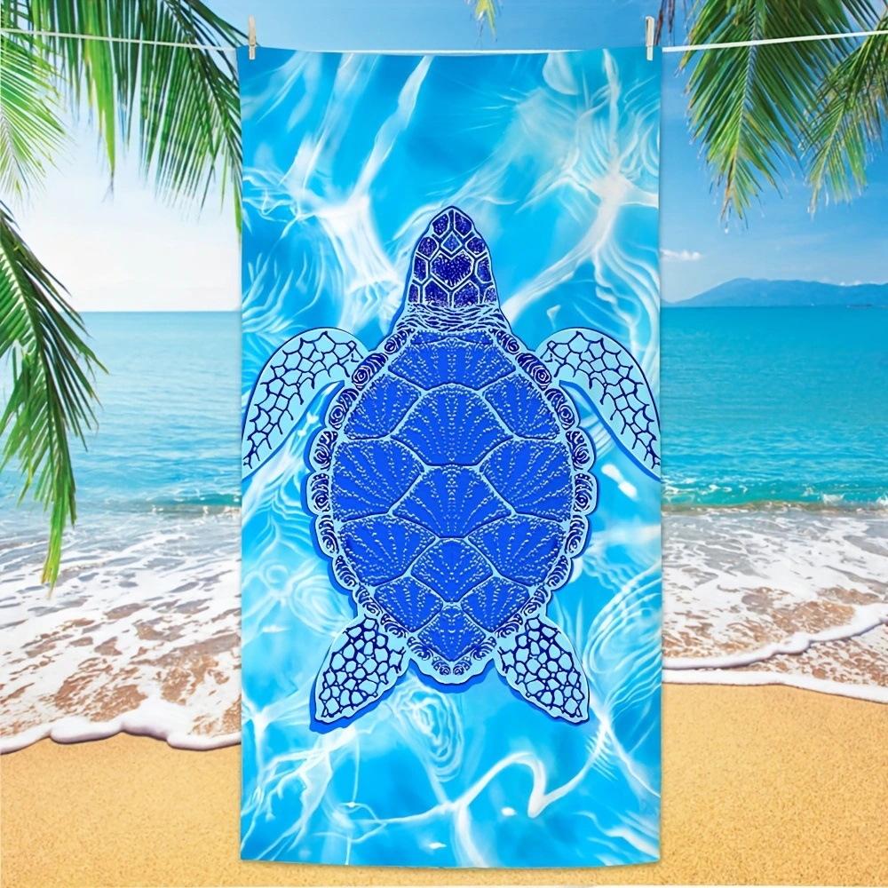 Exotischer Blumendruck Weiches Mikrofaser-Badetuch Groß Wasserabsorbierend Für Strand und Surfen