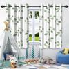 Wildflowers Floral Green Plants Window Curtains Blackout Washable Polyester Fabric Bedroom Living Room Home Decor Curtain 2 Pcs