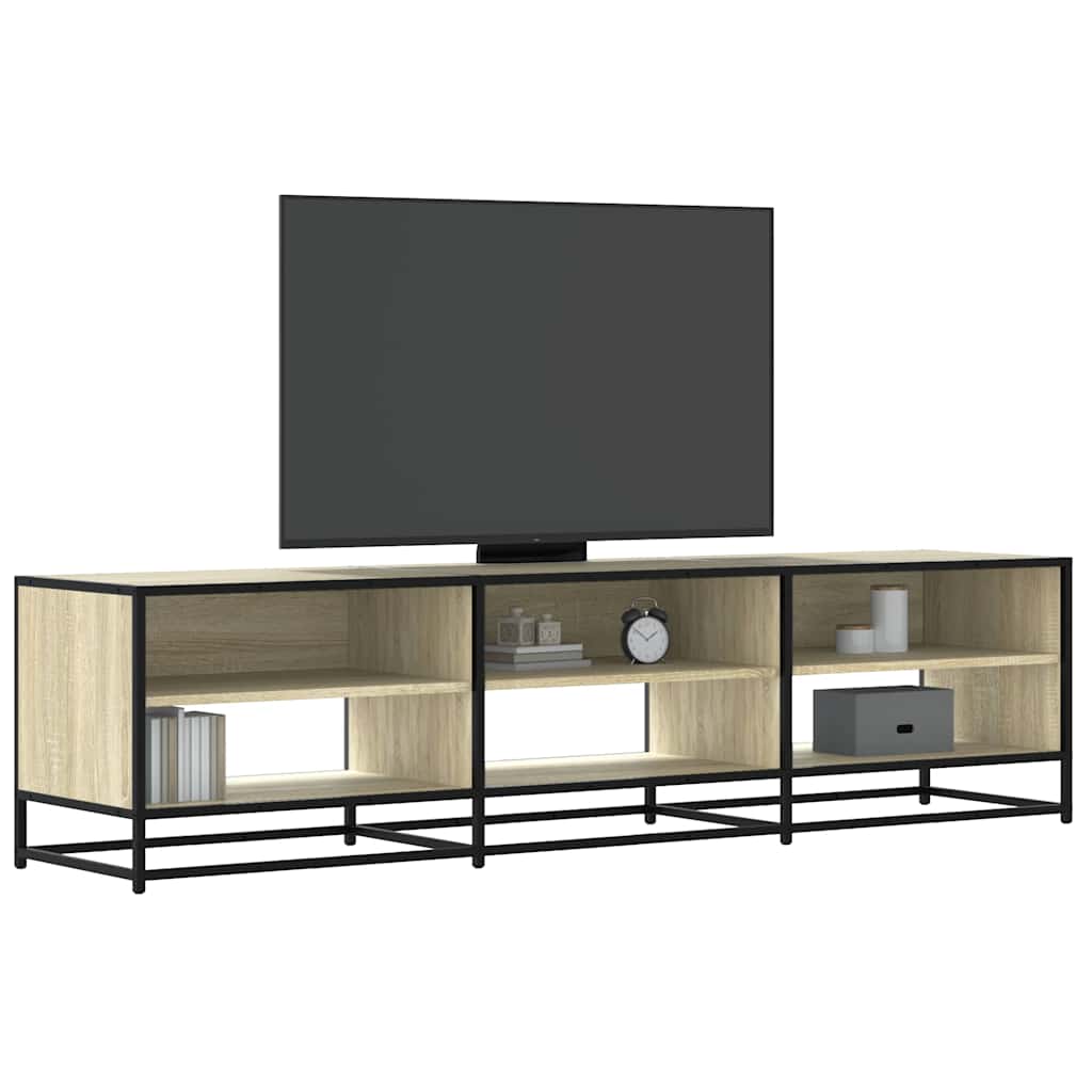 TV Stand in Sonoma Oak Finish 180 x 40 x 46 cm Engineered Wood