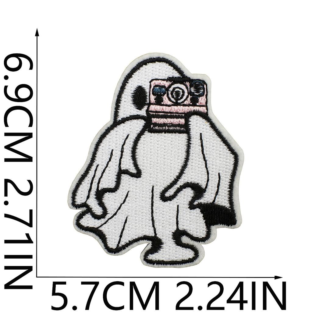 Halloween Cat Ghost Embroidery Cloth Sticker Holiday Decoration Flowers Witch Embroidery Chapter A Piao Bicycle Patch Sticker