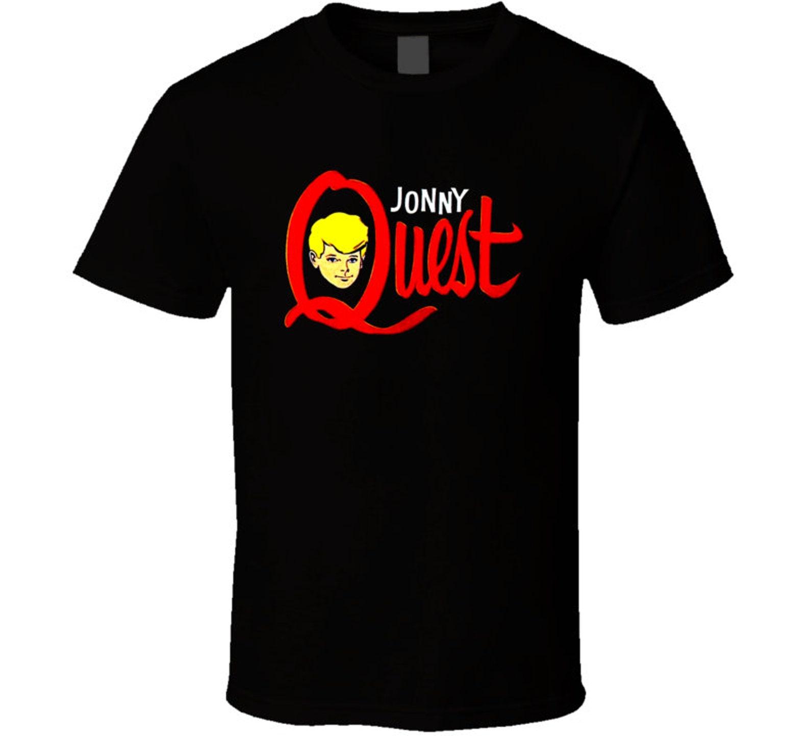 New JONNY QUEST Adventure boy classic cartoon Black Tshirt Size S- 2XL S