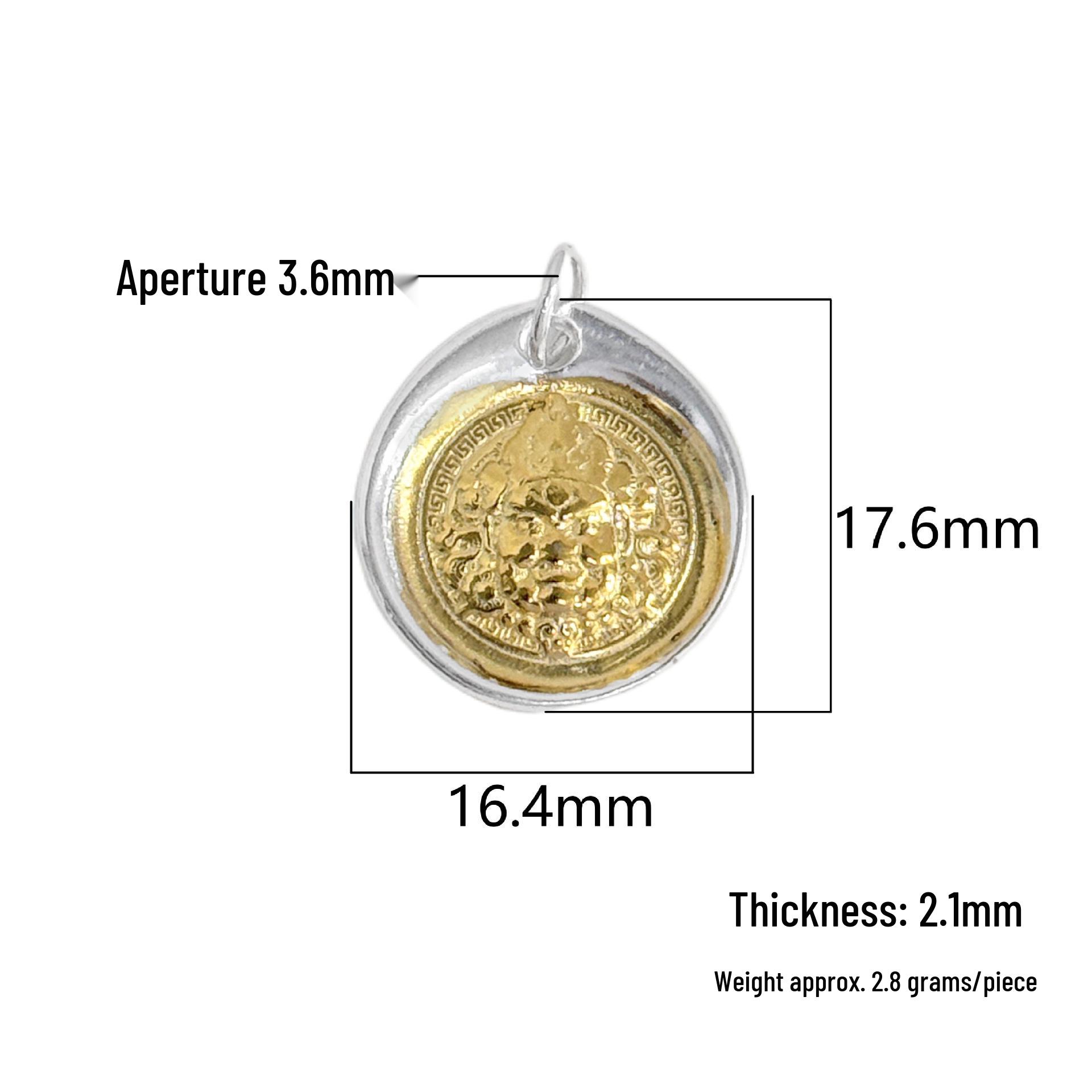 Sterling Silver Dzambala Pendant: Yellow Chinese-Style Charm for Bracelets, Necklaces, and Luck-Turning Accessories. Pure Silver 999
