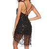Women's Ladies Sexy Solid Sleeveless Shining  Dress  Sequin
